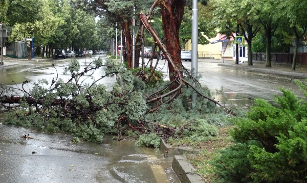 Вятър със скорост над 100 км/ч е нанесъл щети в Сливенско